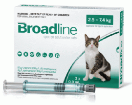 ブロードライン | 猫専用 | 2.5kg-7.5kg | ノミマダニ | フィラリア | お腹の虫