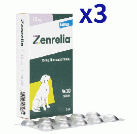 ゼンレリア 15mg | アトピー | 犬用 | アレルギー | 皮膚炎 | 30錠x3箱