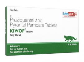 キウォフ 猫用 | 10錠 | ドロンタール | ジェネリック