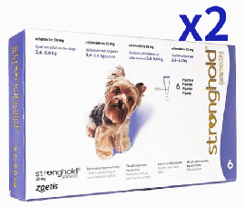 ストロングホールド | 30mg | 犬用 | 2.6-5kg | 0.25ml | 6本 | 2箱