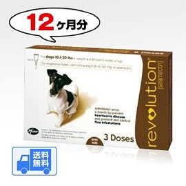 【ノミダニ駆除・フィラリア予防】レボリューション小型犬用(体重4.6〜9.1kg)　4箱