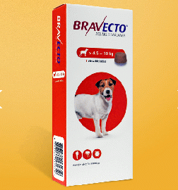 ブラベクト錠 | 250mg | 小型犬 | 4.5-10kg | ノミマダニ駆除