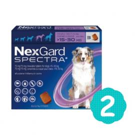 ネクスガードスペクトラ | 大型犬用 |15-30kg |予防 | 6錠