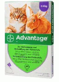 アドバンテージ | 猫| うさぎ| 4kg以上 | ノミ駆除