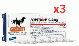 フォルテコール 2.5mg | 犬 | 猫 |28錠 | 2.5-10kg | 3箱