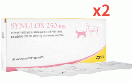 シヌロックス 250mg | 10錠x2 | 犬猫 | ペニシリン系 抗菌薬 | 複合抗生物質