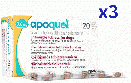 アポキルチュアブル錠 | 3.6mg | 犬用 | 20錠 | 3箱