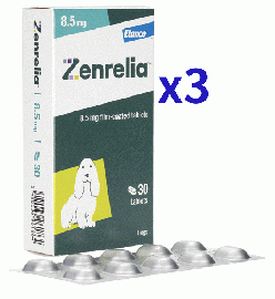 ゼンレリア 8.5mg | アトピー | 犬用 | アレルギー | 皮膚炎 | 30錠x3箱