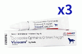 ヴィジョケア 5g x3本 | 犬用 | オプティミューン同成分| 乾性角膜炎治療薬