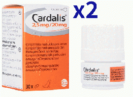 カルダリス 2.5mg/20mg | 30錠x2 | 犬用 | うっ血性心不全 | 慢性変性性弁膜症